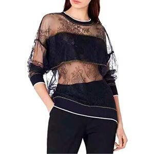NWOT DKNY Lace Crew Neck